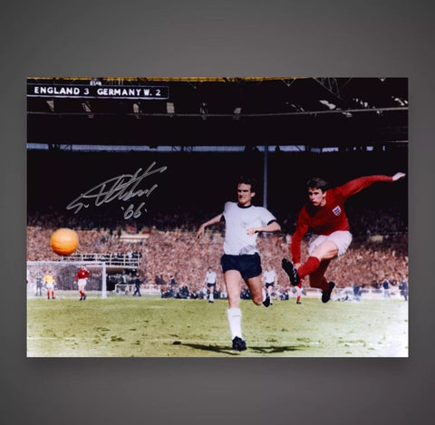 Sir Geoff Hurst 4th Goal Ltd Edition Of Just 66 Signed In Silver