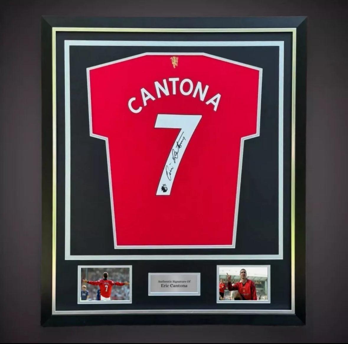Eric Cantona- Signed And Deluxe Framed Manchester United 21/22 Shirt