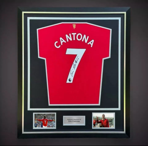 Eric Cantona- Signed And Deluxe Framed Manchester United 21/22 Shirt