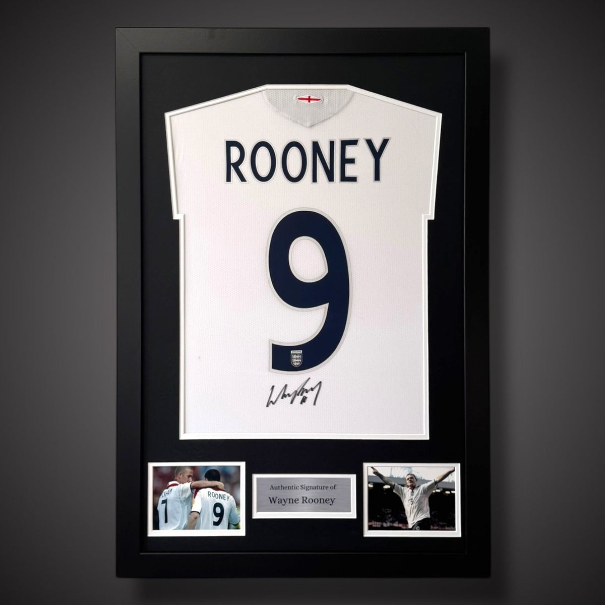 Wayne Rooney Hand Signed Framed England Shirt