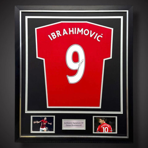 Deluxe Framed Zlatan Ibrahimovic  Signed Manchester United Football Shirt £499