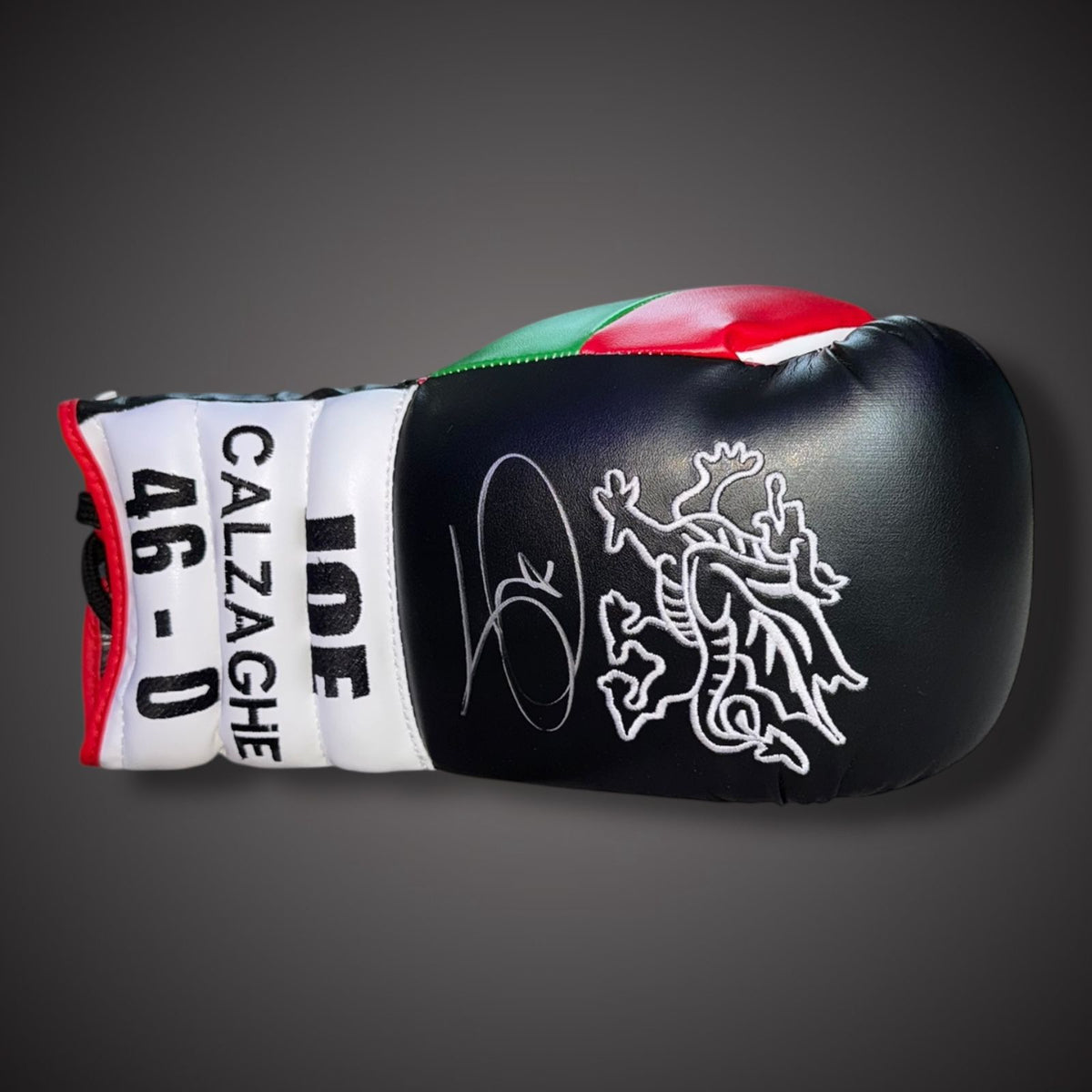 Joe Calzaghe Hand Signed Boxing Glove With COA Private Signing