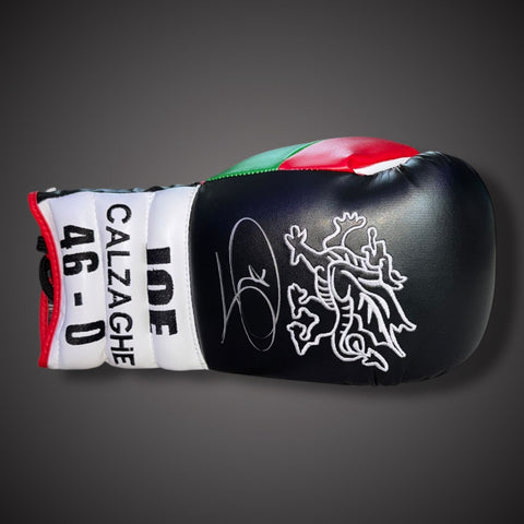 Joe Calzaghe Hand Signed Boxing Glove With COA Private Signing