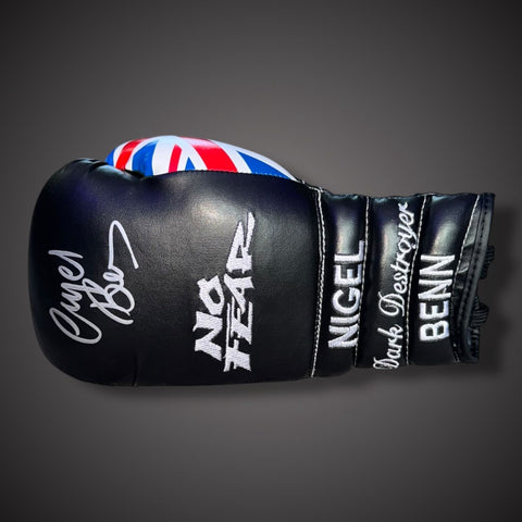 Nigel Benn ‘Dark Destroyer’ Hand Signed Boxing Glove With COA