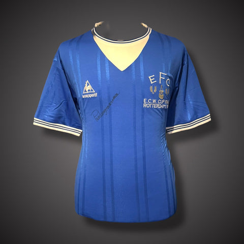 Pat Van Den Hauwe Hand Signed Everton Football Shirt With COA