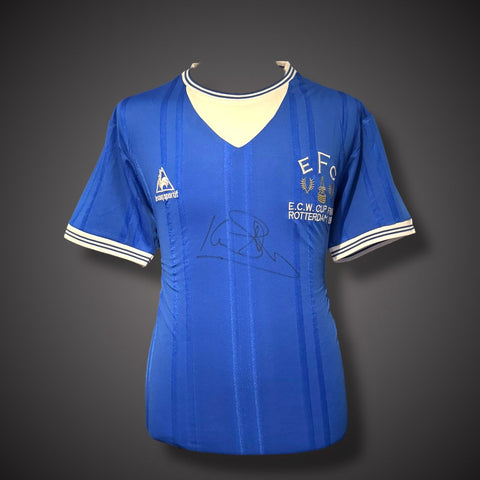 Kevin Sheedy Hand Signed Everton Football Shirt With COA