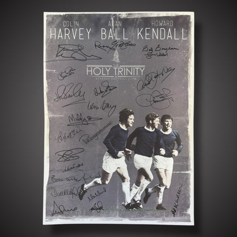 Everton Holy Trinity 20+ Signatures Hand Signed Photo With COA