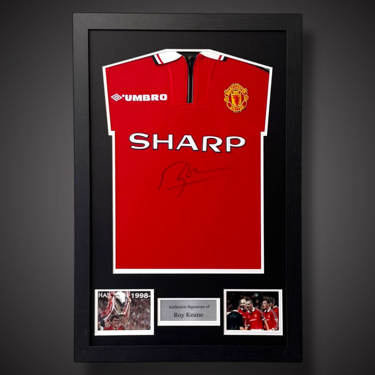 Framed Roy Keane Manchester United Hand Signed Shirt - Private Signing With COA