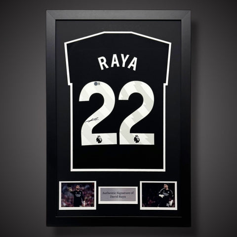 Framed David Raya Hand Signed Arsenal Goalkeeper Shirt With COA