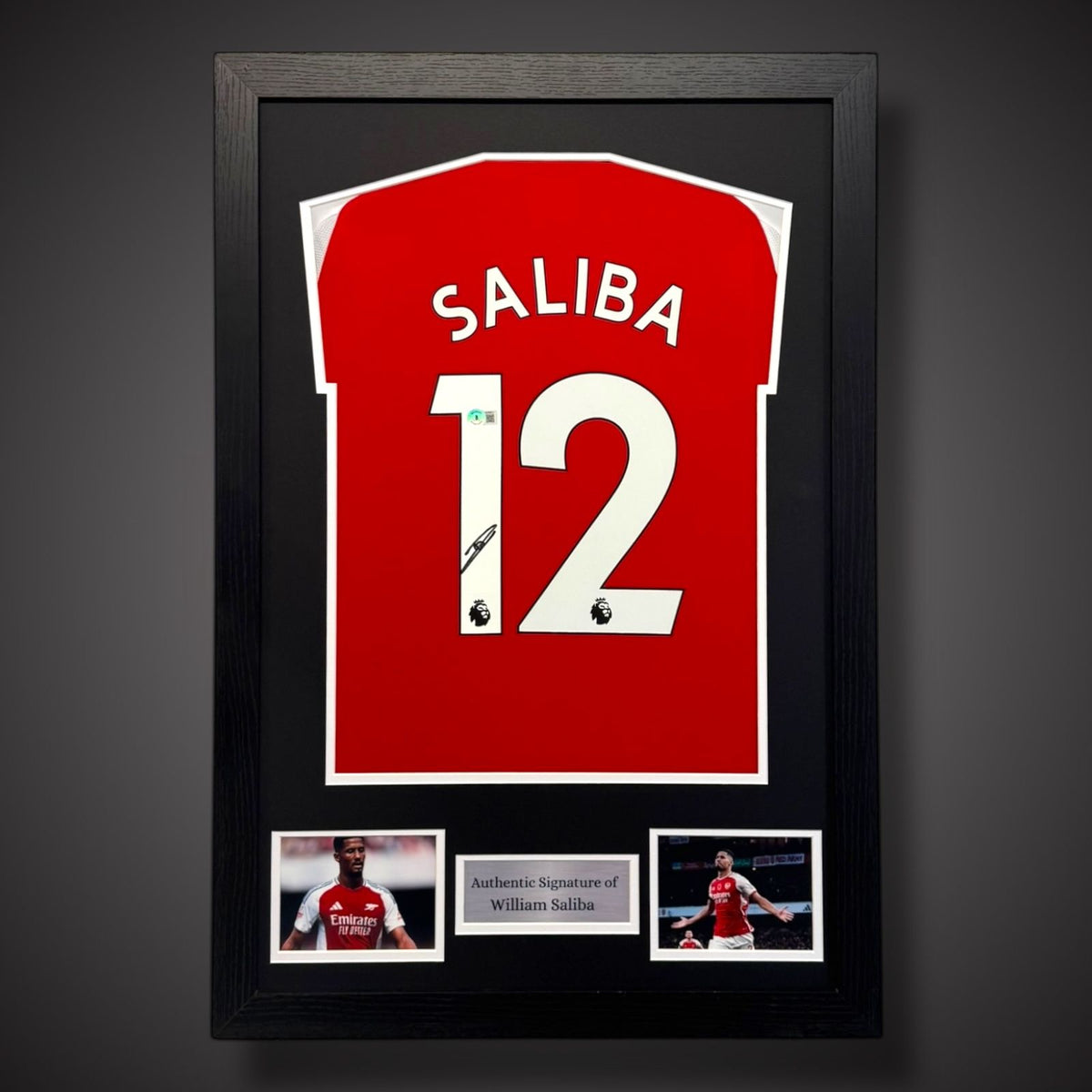 William Saliba Hand Signed Arsenal Football Shirt With COA