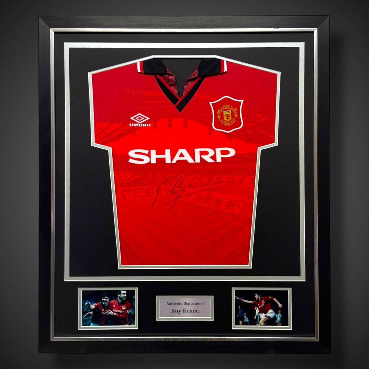 Deluxe Framed Roy Keane Manchester United Signed Shirt - Private Signing With COA