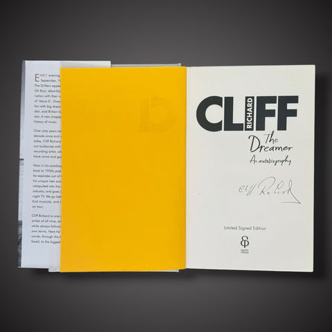 Cliff Richard - The Dreamer Autobiography Hand Signed