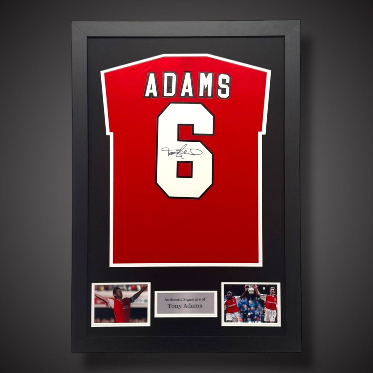 Tony Adams Hand Signed And Framed Arsenal Football Shirt With COA