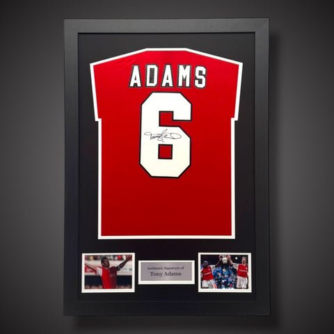 Tony Adams Hand Signed And Framed Arsenal Football Shirt With COA