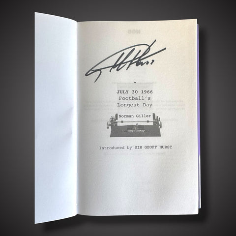 Sir Geoff Hurst Signed Footballs Longest Day World Cup 1966 Book -