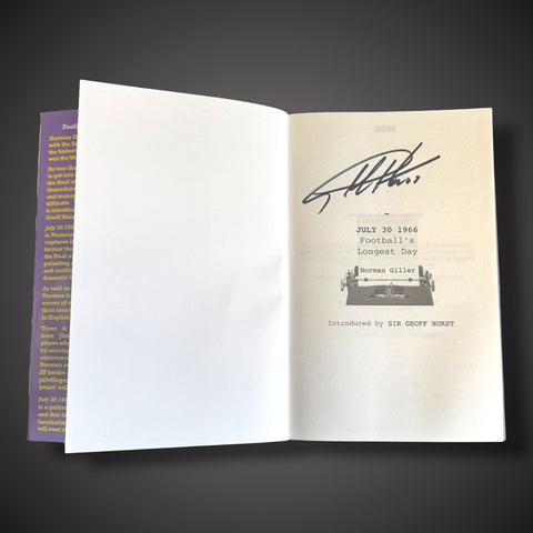 Sir Geoff Hurst Signed Footballs Longest Day World Cup 1966 Book -