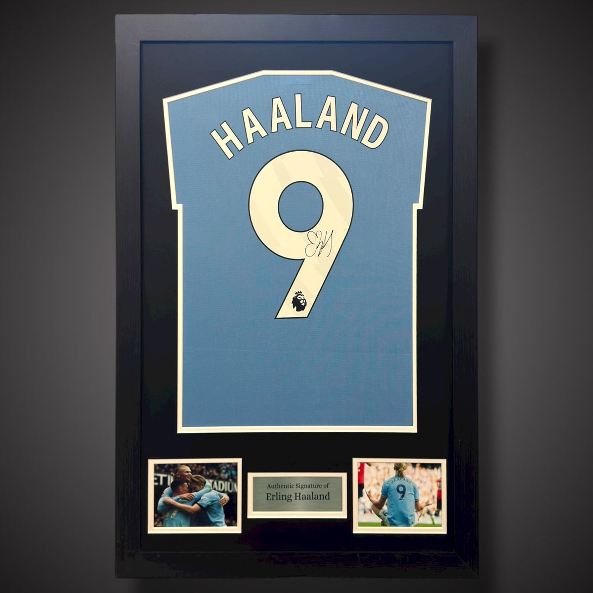 Erling Haaland Hand Signed And Framed Manchester City Shirt