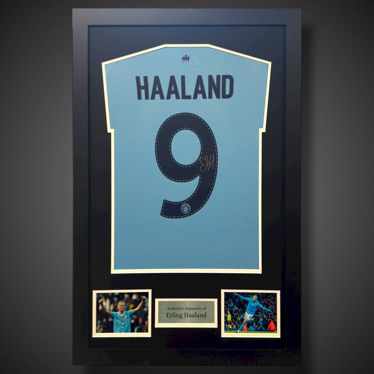 Erling Haaland Hand Signed And Framed Manchester City Shirt