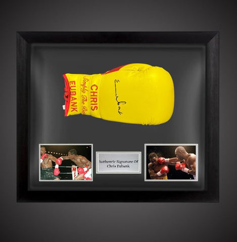 Chris Eubank Hand Signed Boxing Glove With COA In A Dome Frame