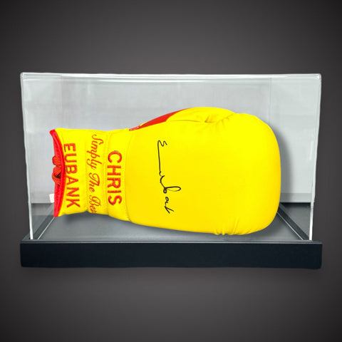 Chris Eubank Hand Signed Boxing Glove With COA In A Acrylic Case