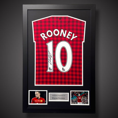 Wayne Rooney Hand Signed 2012/13 Framed Manchester United Shirt