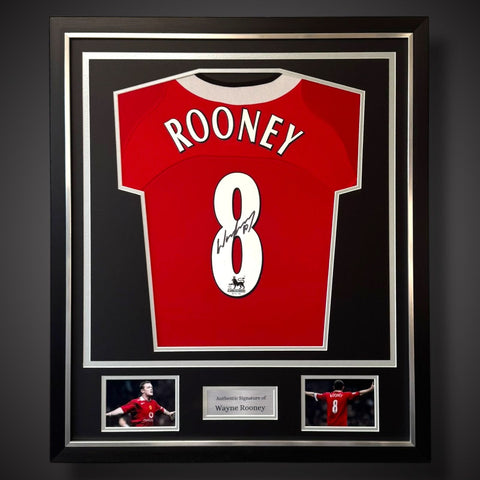 Wayne Rooney Hand Signed 2002-04 Deluxe Framed Manchester United Shirt