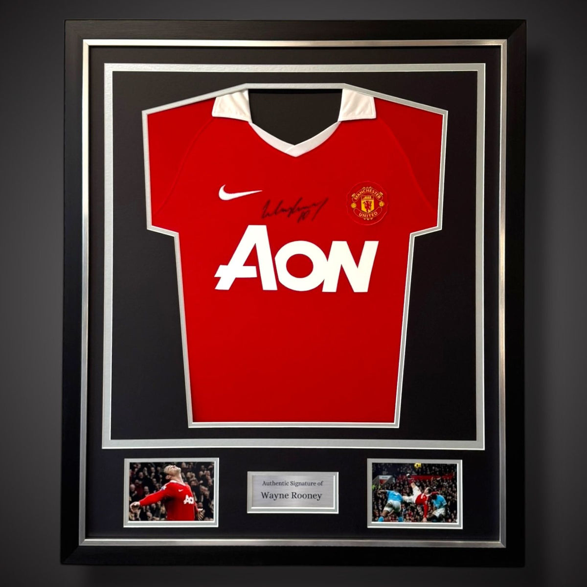 Wayne Rooney Hand Signed 2010-11 Deluxe Framed Manchester United Shirt