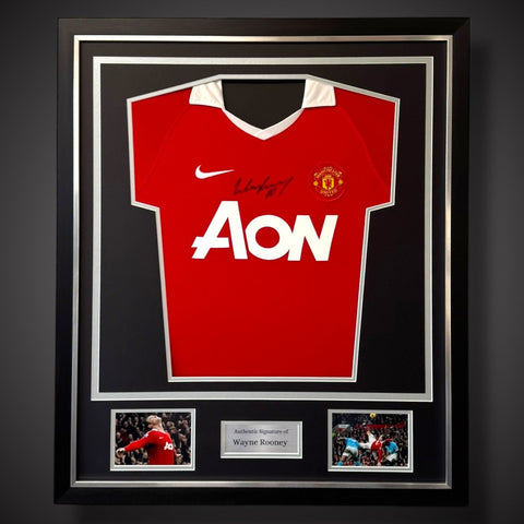 Wayne Rooney Hand Signed 2010-11 Deluxe Framed Manchester United Shirt