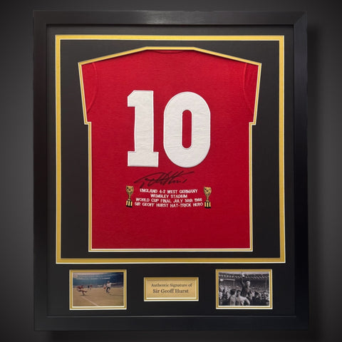 Sir Geoff Hurst Framed ENGLAND 1966 World Cup Winners Hand Signed Shirt