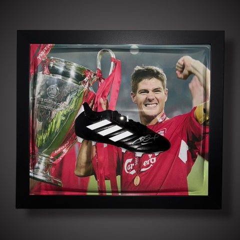 Steven Gerrard Signed & Done Framed Adidas Black Boot COA Superb £2990