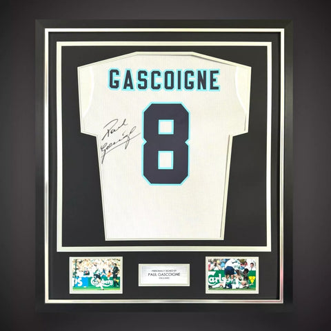 Paul Gascoigne Signed And Deluxe Framed England Football Shirt