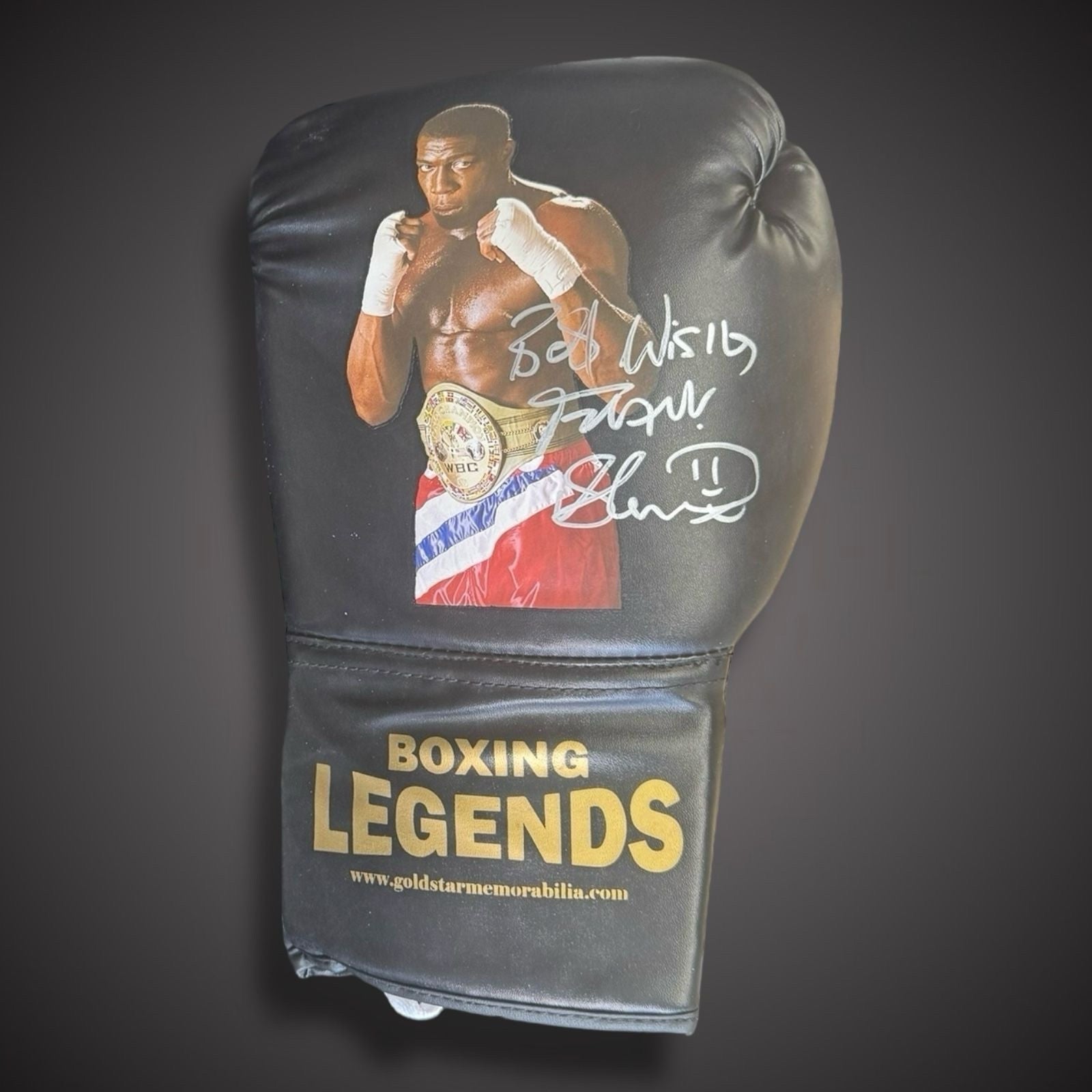 Boxing Legend Frank Bruno Hand Signed Boxing Glove £125 With COA0