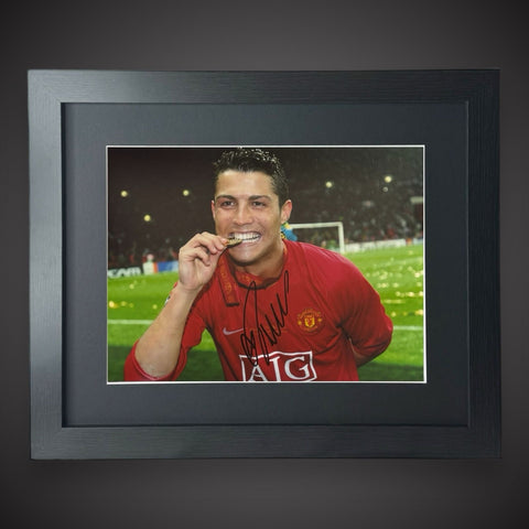 Framed Cristiano Ronaldo Manchester United Hand Signed Photo With COA £3500